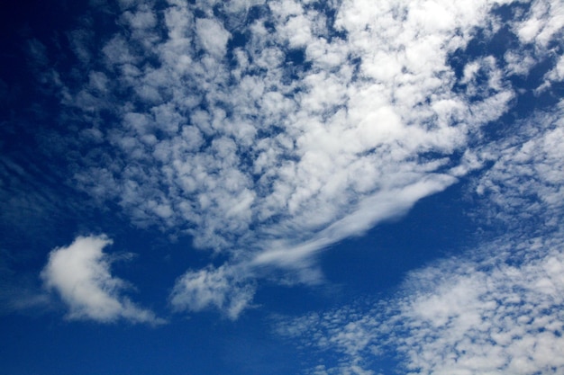 День с ясным небом и белыми облаками