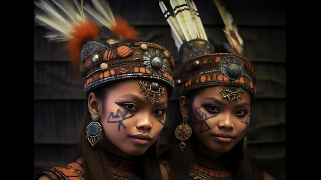 Dayak meisjes