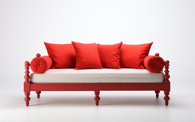 Daybed on a Clean White Background
