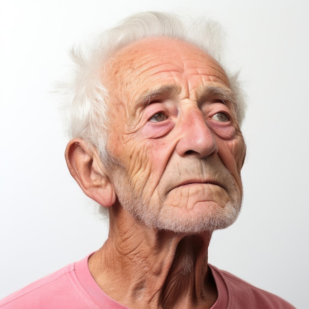 Photo daydreaming 85yearold man with refined studio headshot