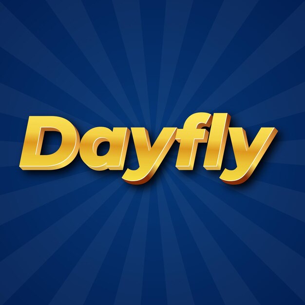 Dayfly Teksteffect Gouden JPG aantrekkelijke achtergrondkaartfoto