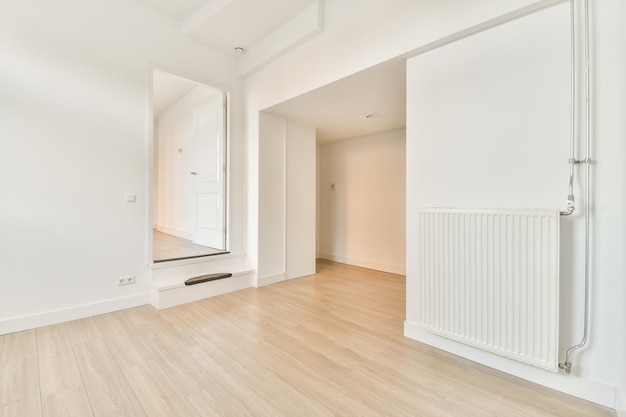 Daylight room with round parquet floor