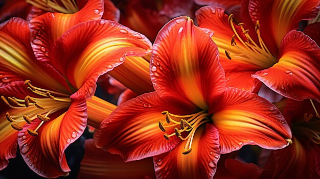 Daylily Flowers Hemerocallis Strawberry Swirl