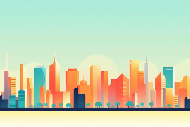 Daytime City Minimalist Background