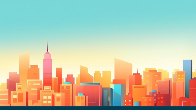 Daytime City Minimalist Background