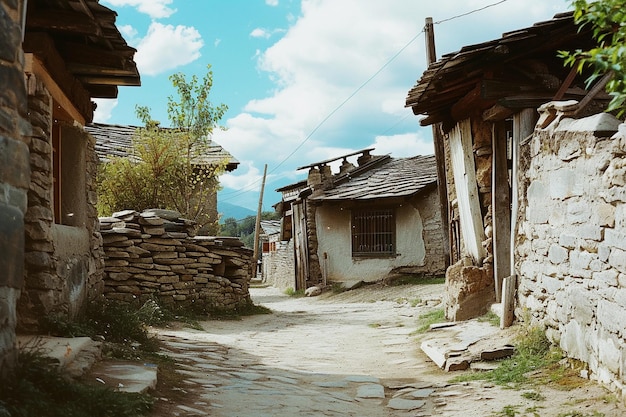 Daytime Quietude of an Old Village