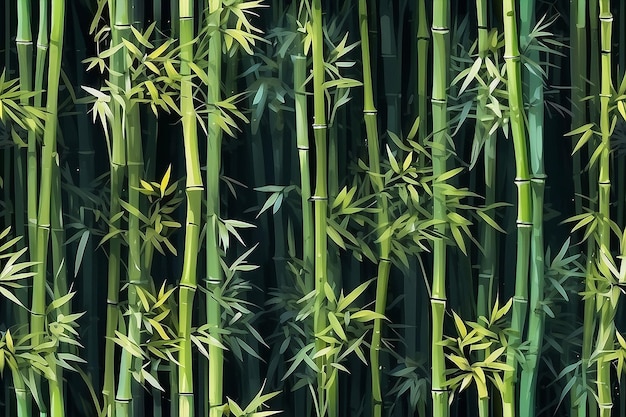 Dazzling Bamboo Abstraction Generative AI