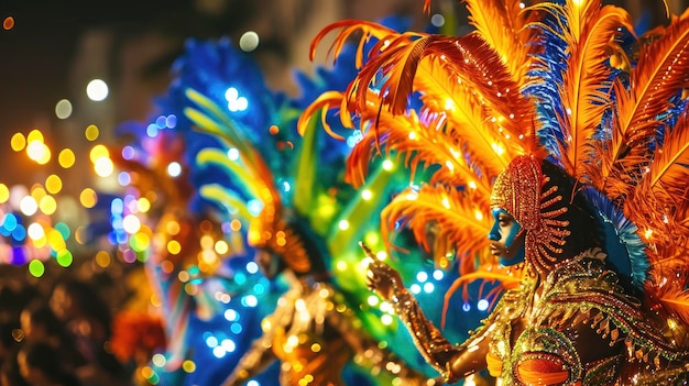Photo the dazzling and colorful rio carnival scenery wallpaper