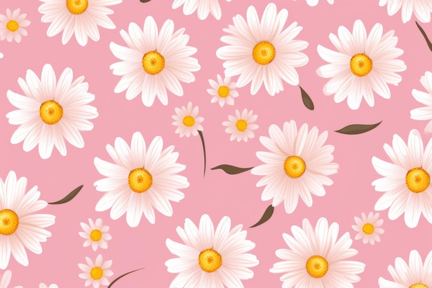 Photo dazzling daisy delight a charming handdrawn vector pattern with a cute 32 aspect ratio