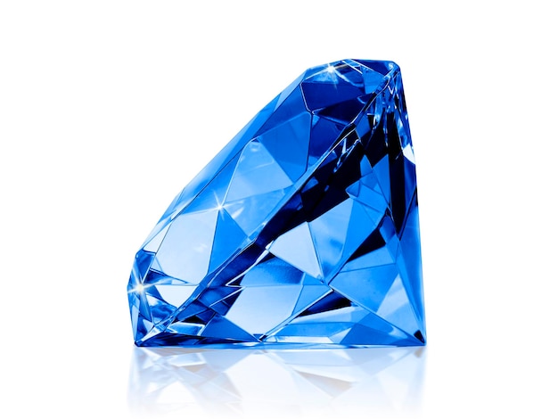 Dazzling diamond blue on white background