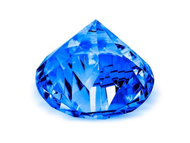 Dazzling diamond blue on white background