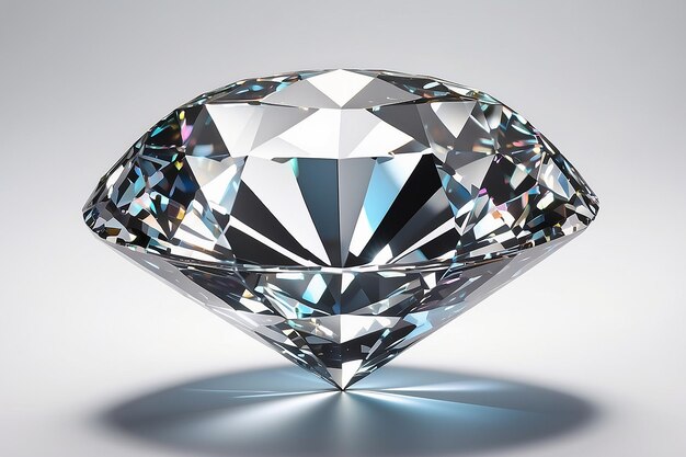 Dazzling diamond on white background