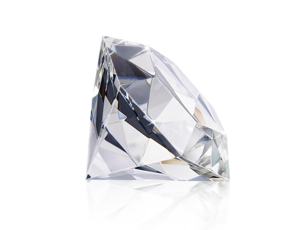 Dazzling diamond on white background