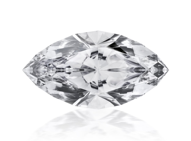 Dazzling diamond on white background