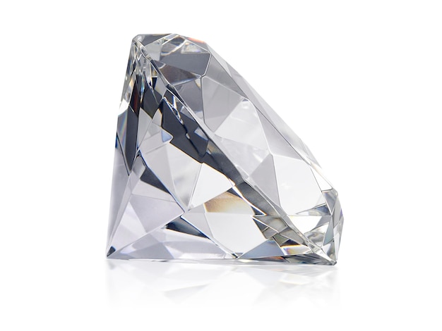 Dazzling diamond on white background