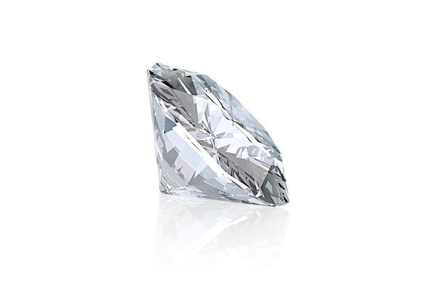 Dazzling diamond on white background