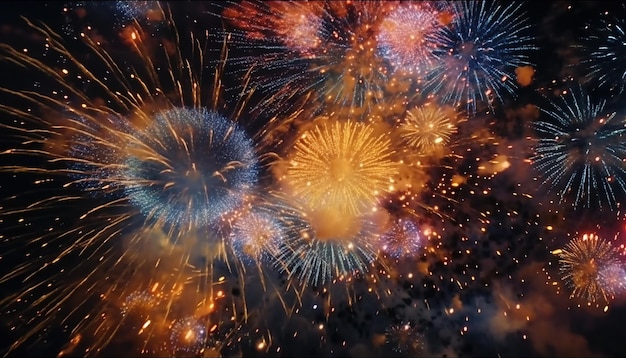 a dazzling display of fireworks