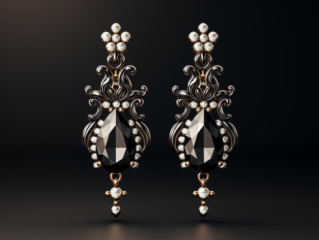 Glorious Kundan Gold Stud Earrings