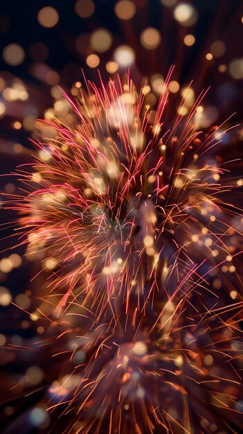 写真 鮮やかな色彩で夜空を照らす輝かしい花火