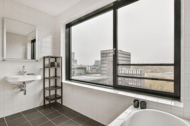 Dazzling minimalist bathroom