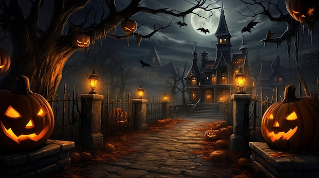 Dazzling Pumpkin Illustration Background