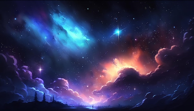 Dazzling starry sky wallpaper universe starry sky backgroundGenerative AI