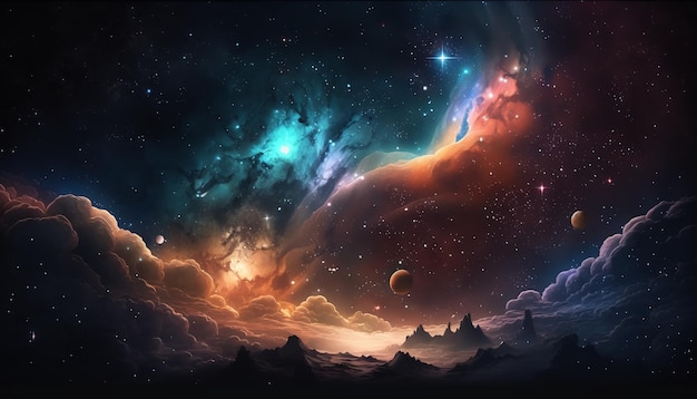 Dazzling starry sky wallpaper universe starry sky backgroundGenerative AI