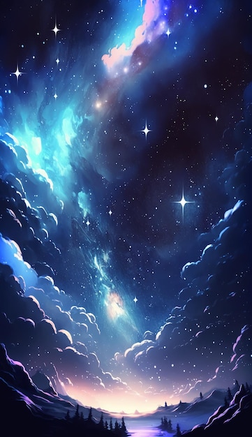 Dazzling starry sky wallpaper universe starry sky backgroundGenerative AI