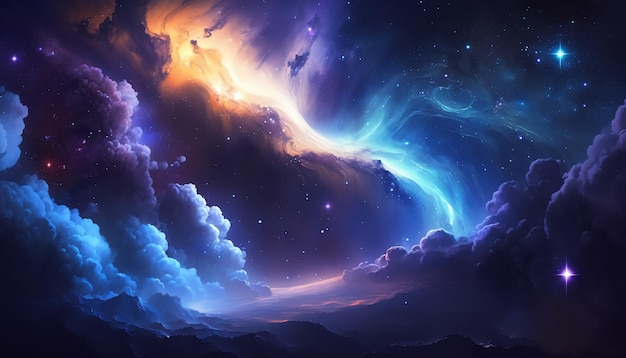 Dazzling starry sky wallpaper universe starry sky backgroundGenerative AI