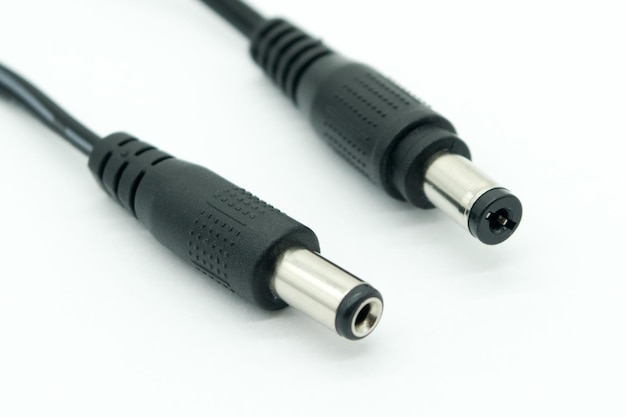 DC 12v cable closeup view