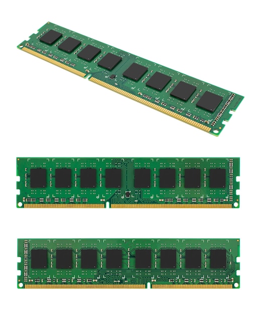 DDR3 RAM voor computer geïsoleerd op witte achtergrond