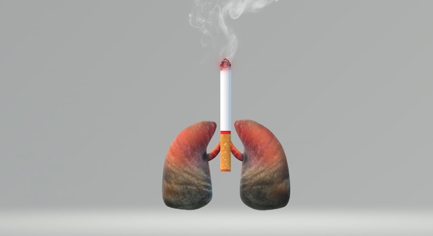 De 3D-rendering wereld geen tabak dag afbeelding achtergrond.