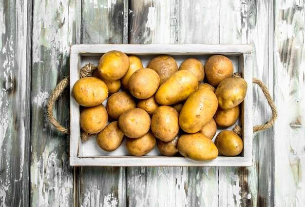 De aardappelen op de schaal