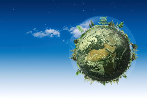 De aarde is ons thuis Abstracte eco- en milieuachtergronden