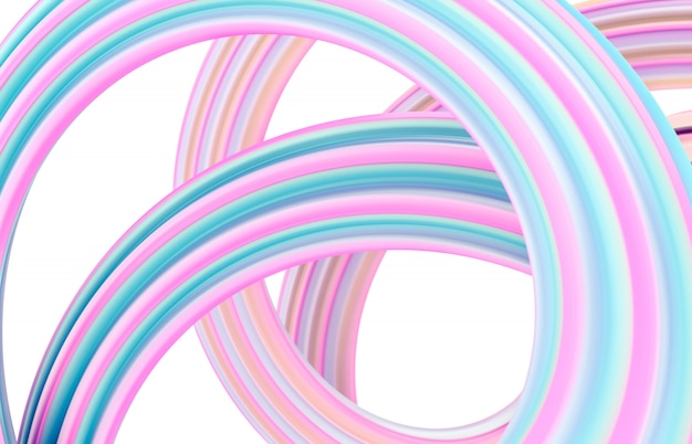 De abstracte 3d achtergrond van de kunstborstelslag. Kleurrijk geometrisch golvend lijnsamenstellingsbehang. Strepen patroon.