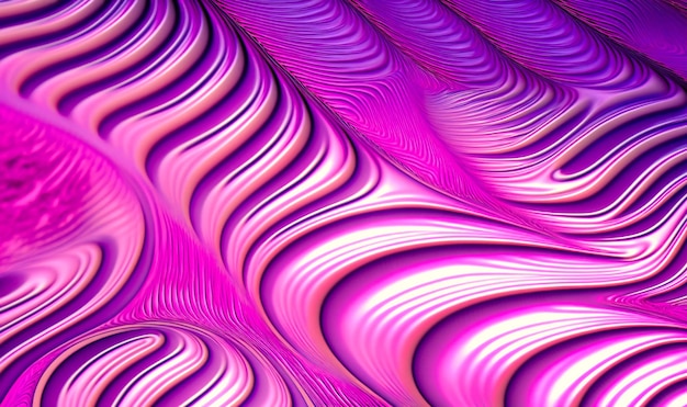De achtergrond met creatieve patronen verschijnt als een reeks golvende organische rimpelingen zoals golven in een rustige zee in de kleuren roze, paars en geel