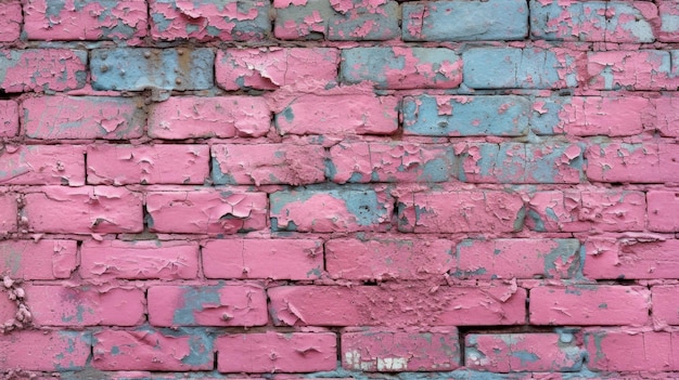 De achtergrond van een oude roze bakstenen muur textuur