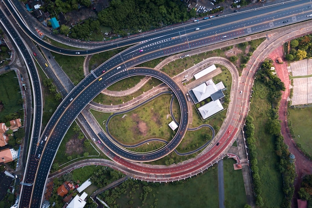 de aerail-weergave van Grade Separation Street