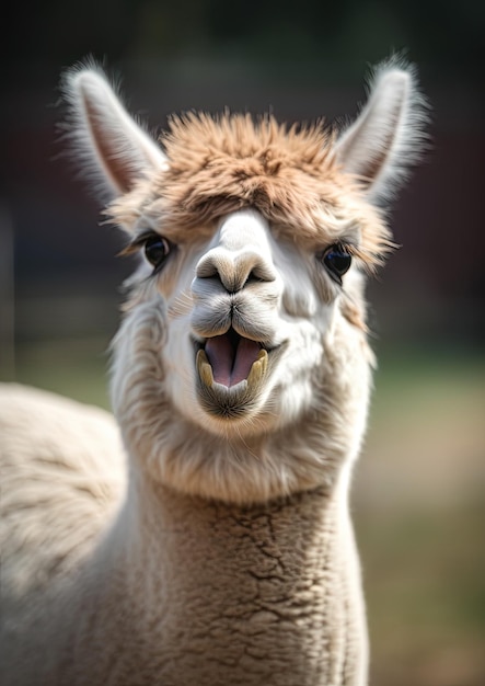 De alpaca is een soort Zuid-Amerikaans kameelachtige zoogdier