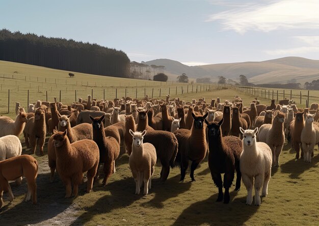 De alpaca is een soort Zuid-Amerikaans kameelachtige zoogdier