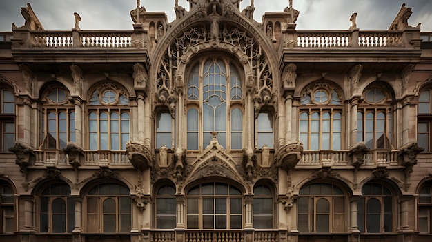 De architectuur van het oude gebouw was indrukwekkend.