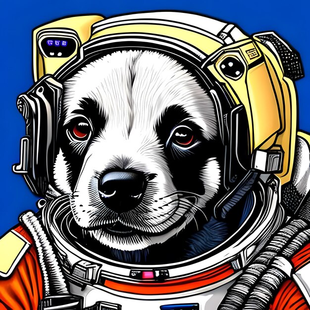 De astronaut van de puppyhond