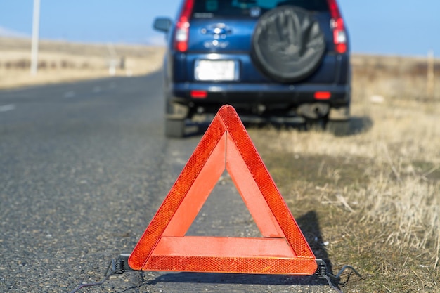 De auto ging kapot op de weg