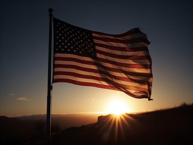 De avondstand van de StarSpangled Banner