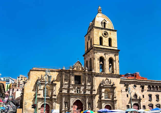 De basiliek van San Francisco in La Paz, de hoofdstad van Bolivia