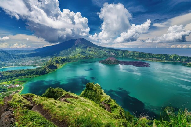 De belangrijkste attractie van Bali is het schilderachtige uitzicht op de vulkaan Batur en de meren.