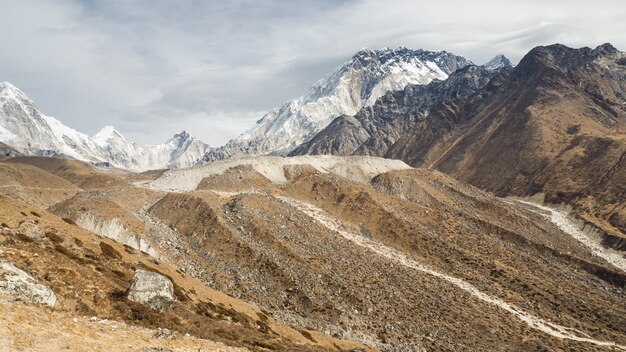 De bergmening van Himalayagebergte in Nepal