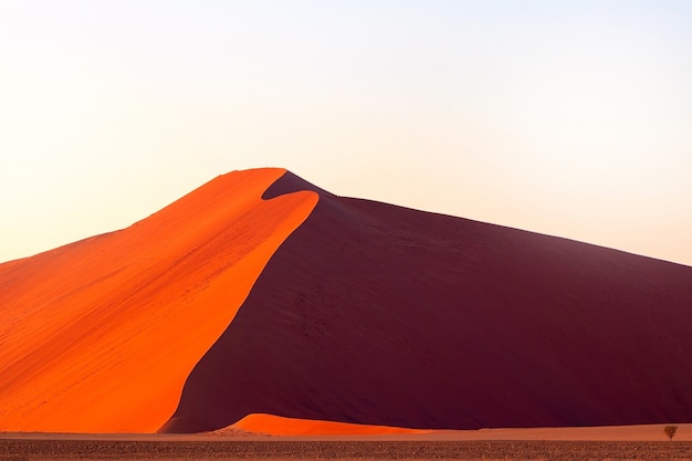 De beroemde 45 rode zandduin in Sossusvlei. Afrika, Namib-woestijn