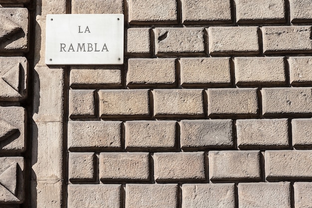 De beroemde bezienswaardigheid van Barcelona (Spanje) - La Rambla Avenue