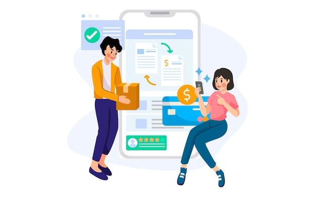 De beste hoogwaardige illustraties voor e-commerce store marketing en Google Ads